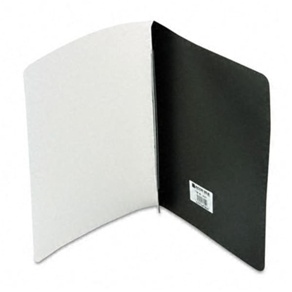 Made-To-Stick Plastic Report Cover Prong Clip Letter 3'' Capacity Frosted Cover/Black Back MA719542 - main